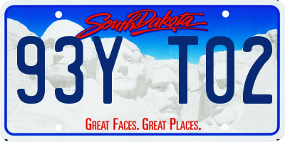 SD license plate 93YT02