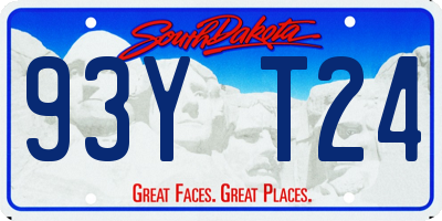 SD license plate 93YT24