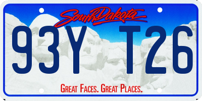 SD license plate 93YT26