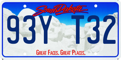 SD license plate 93YT32