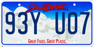SD license plate 93YU07