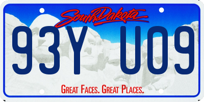 SD license plate 93YU09