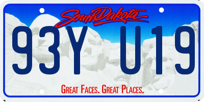 SD license plate 93YU19