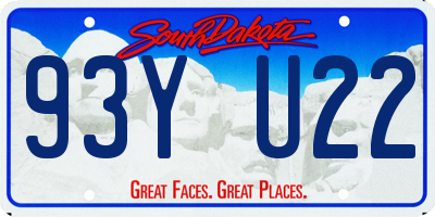 SD license plate 93YU22