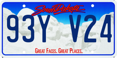 SD license plate 93YV24
