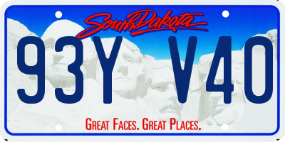 SD license plate 93YV40