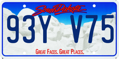 SD license plate 93YV75