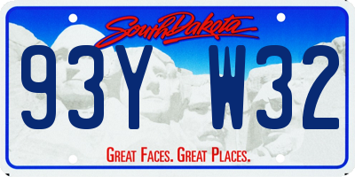 SD license plate 93YW32
