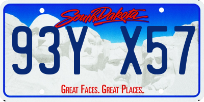 SD license plate 93YX57