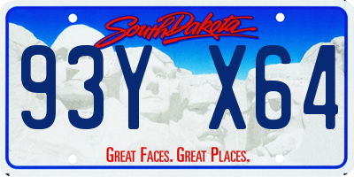 SD license plate 93YX64