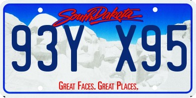 SD license plate 93YX95