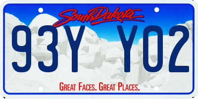 SD license plate 93YY02