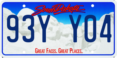 SD license plate 93YY04