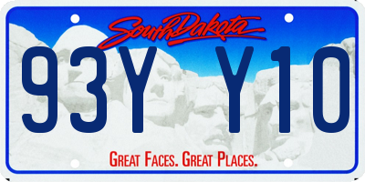 SD license plate 93YY10