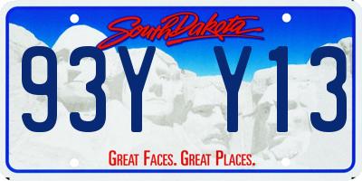 SD license plate 93YY13