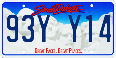 SD license plate 93YY14