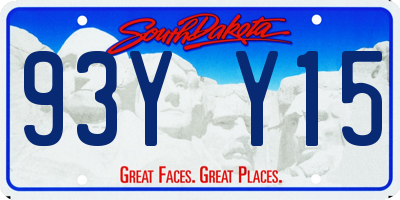 SD license plate 93YY15
