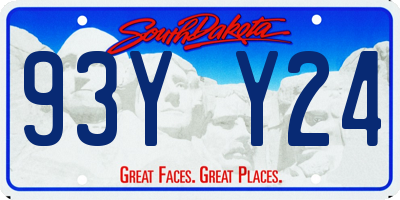 SD license plate 93YY24