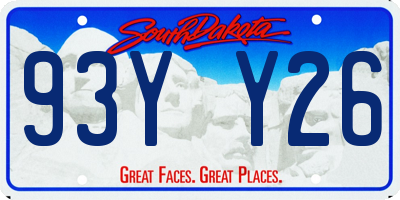 SD license plate 93YY26