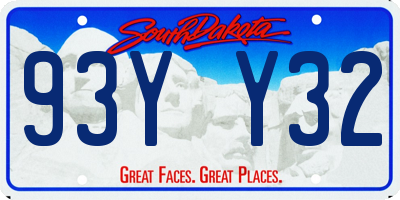 SD license plate 93YY32