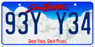 SD license plate 93YY34