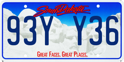 SD license plate 93YY36