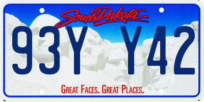 SD license plate 93YY42