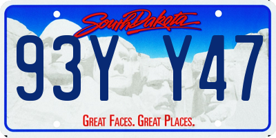 SD license plate 93YY47