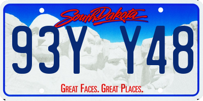 SD license plate 93YY48