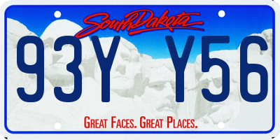 SD license plate 93YY56
