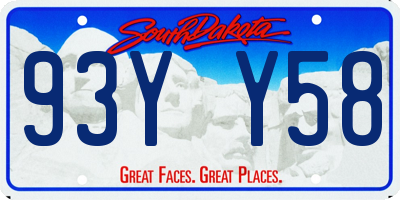 SD license plate 93YY58