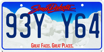 SD license plate 93YY64