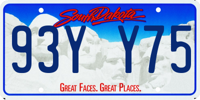 SD license plate 93YY75