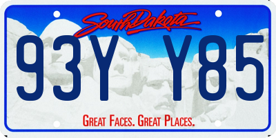 SD license plate 93YY85