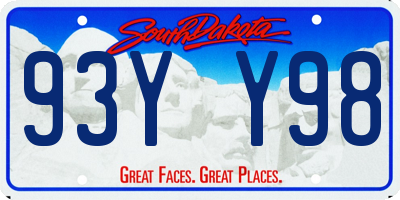 SD license plate 93YY98