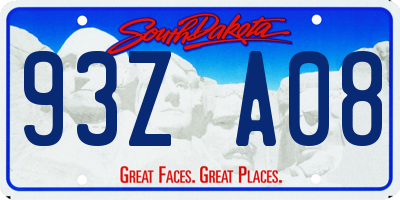 SD license plate 93ZA08
