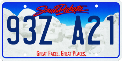 SD license plate 93ZA21