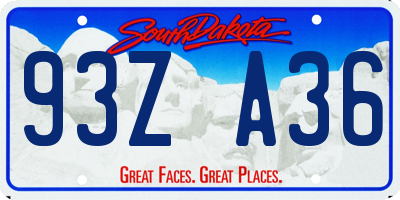 SD license plate 93ZA36
