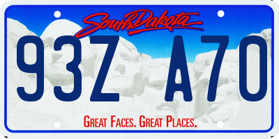 SD license plate 93ZA70