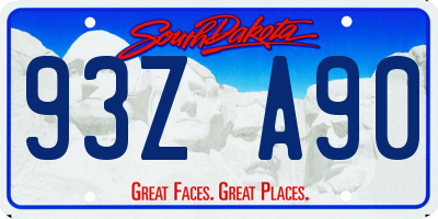 SD license plate 93ZA90