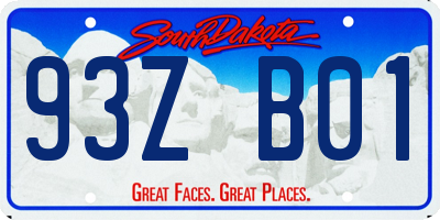 SD license plate 93ZB01