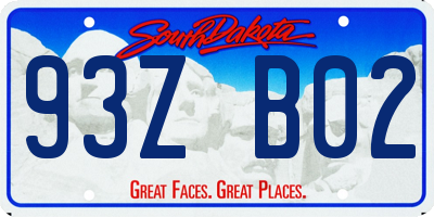SD license plate 93ZB02
