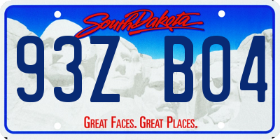 SD license plate 93ZB04