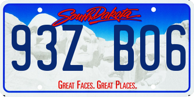 SD license plate 93ZB06
