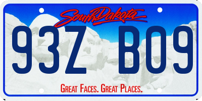 SD license plate 93ZB09