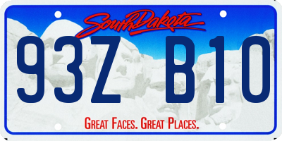 SD license plate 93ZB10
