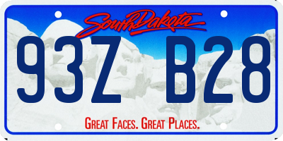 SD license plate 93ZB28