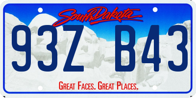 SD license plate 93ZB43