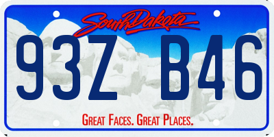 SD license plate 93ZB46