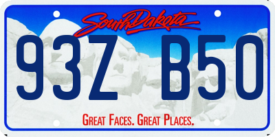 SD license plate 93ZB50